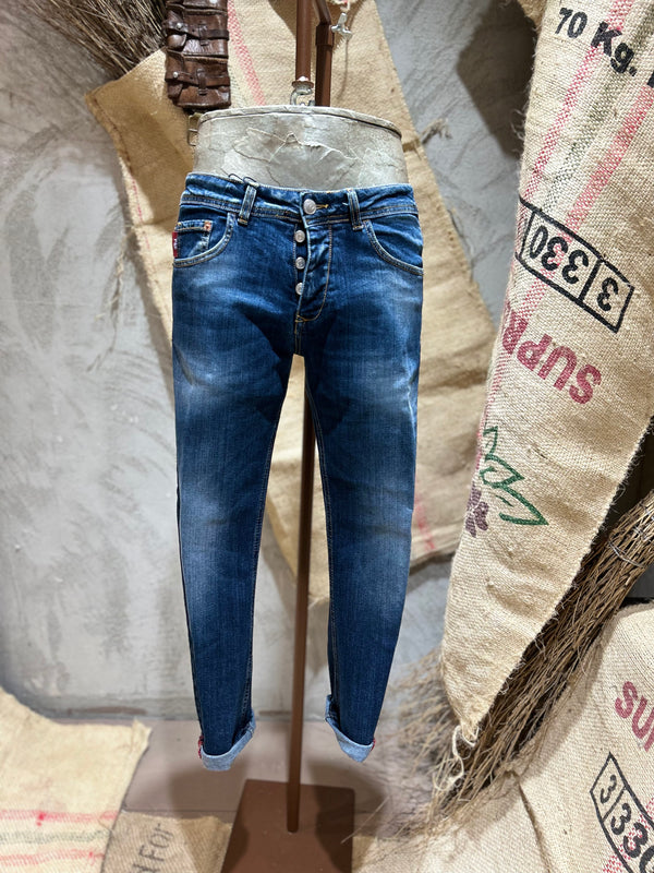 SKINNY DENIM EXCHANGED WASH - DENIM