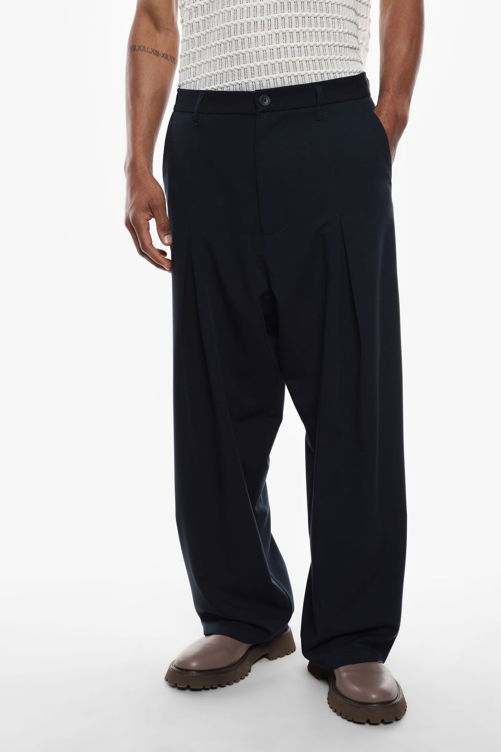 PANTALONI BAGGY - BLU NAVY