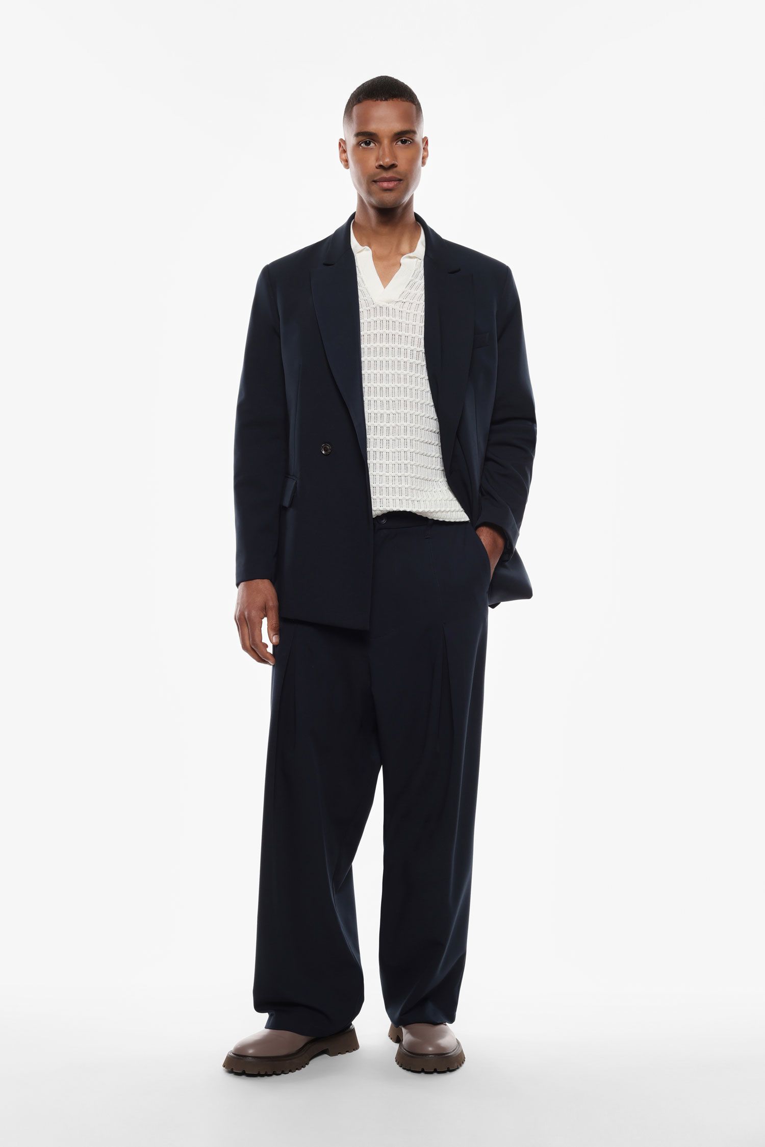 PANTALONI BAGGY - BLU NAVY