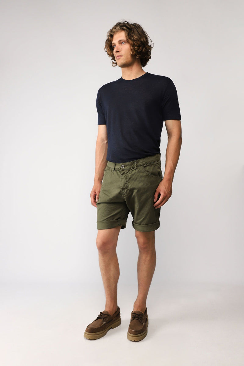 SHORTS MONOCOLOUR IN COTONE - OFF-WHITE, BEIGE, ARMY, NERO, NAVY