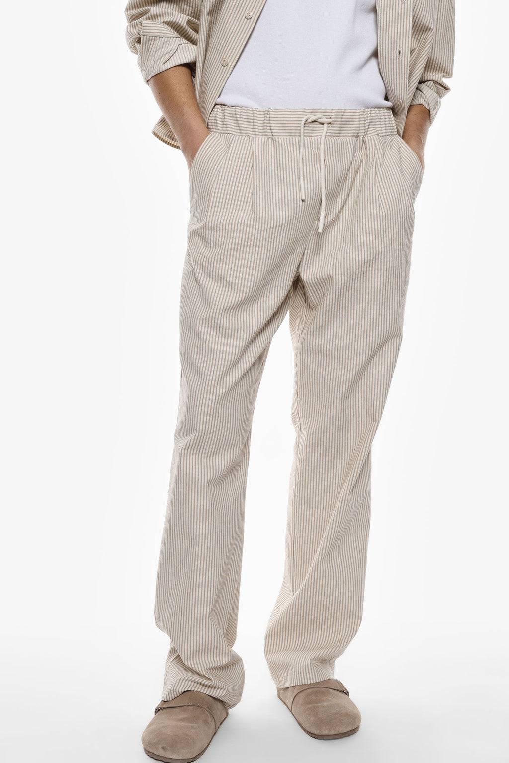 PANTALONI A RIGHE REGULAR FIT - MULTICOLOR