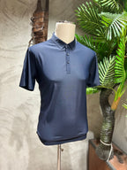 POLO IN TESSUTO TECNICO - BLU NAVY,NERO