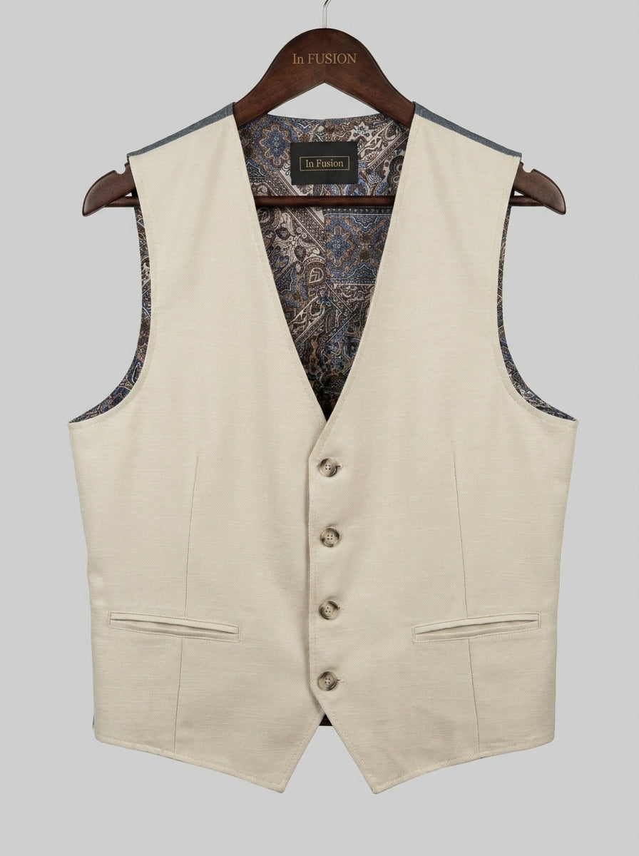 Texas — Gilet in Cotone Micro Diagonale con Retro in Jeans | Made in Italy