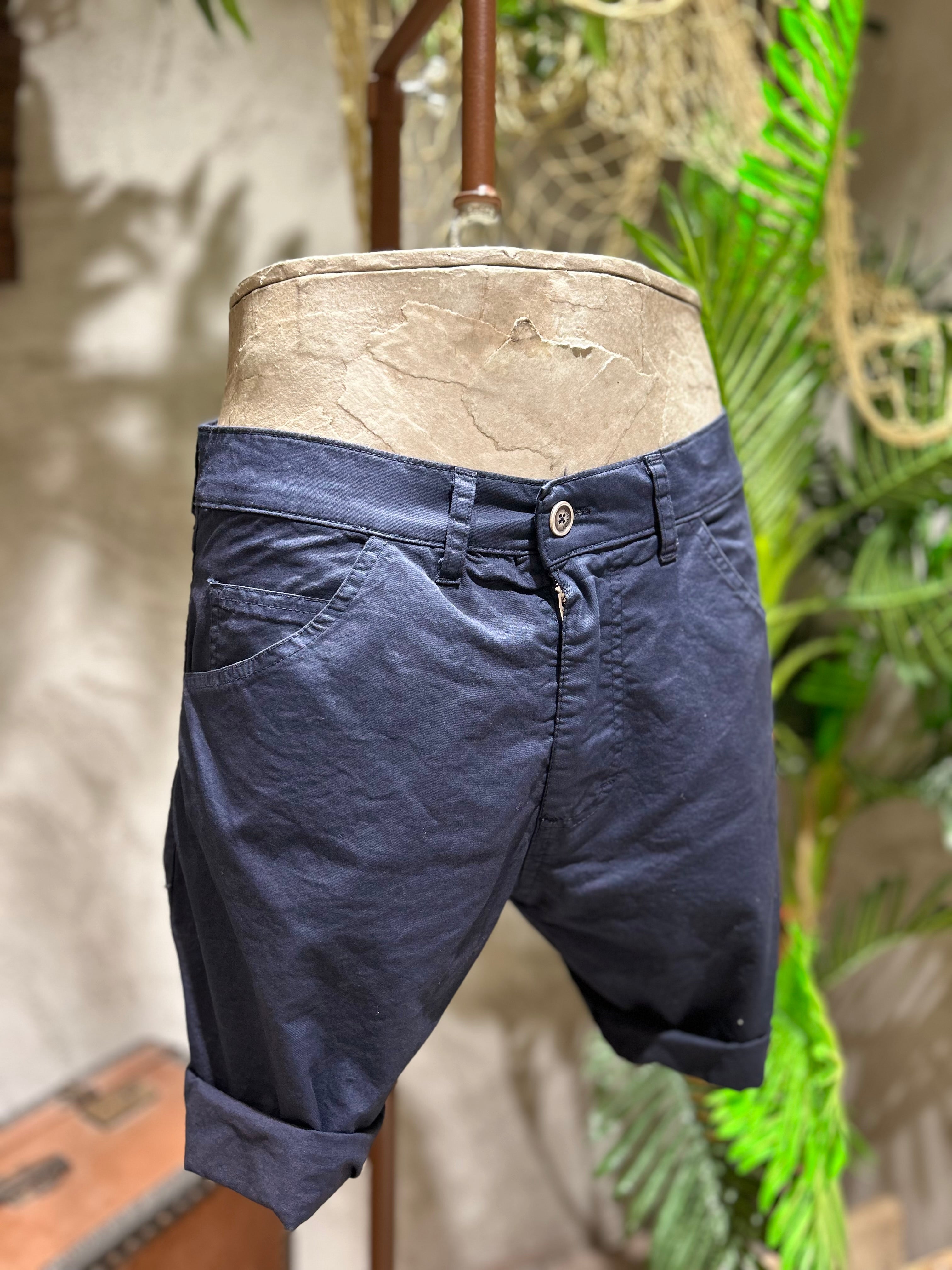 SHORTS IN COTONE - OFF-WHITE, ECRU', SABBIA, KAKI, BLU NAVY