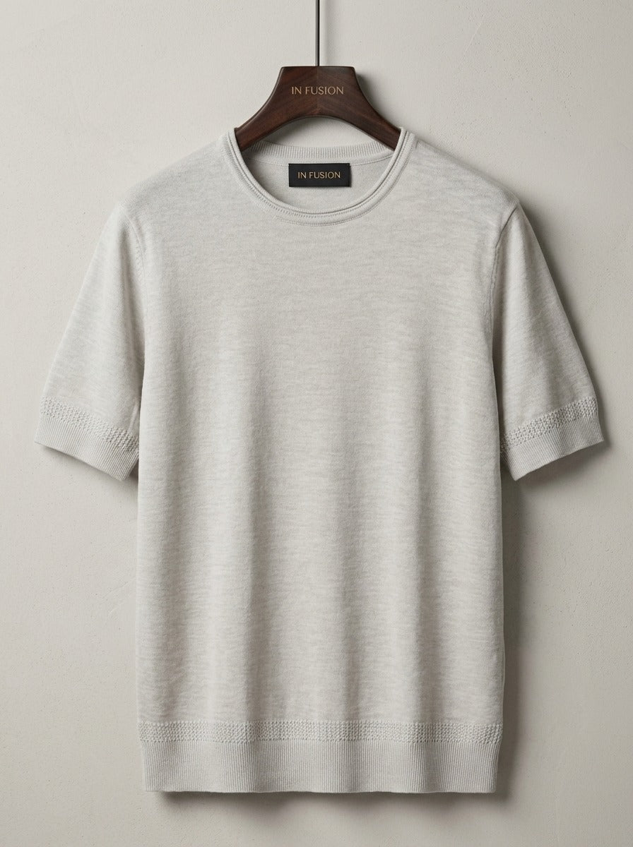 COTTON YARN CREW NECK SWEATER