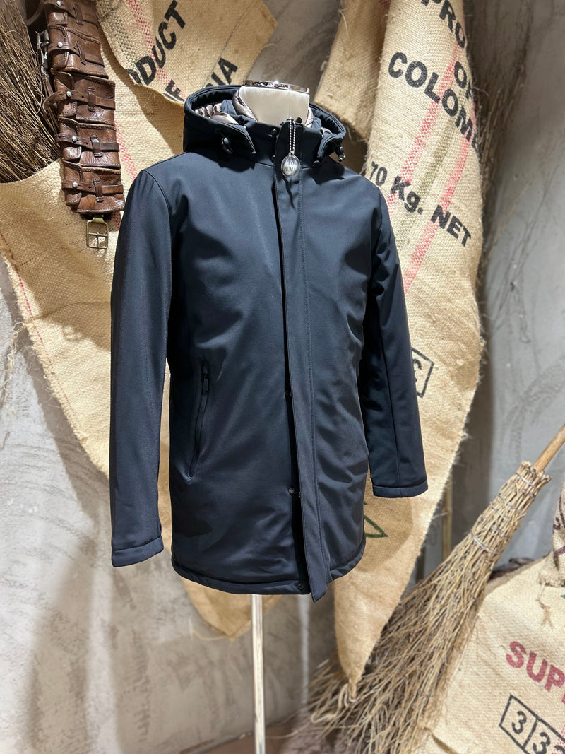 PARKA CON GIUBBOTTO INTERNO- PANNA, NERO