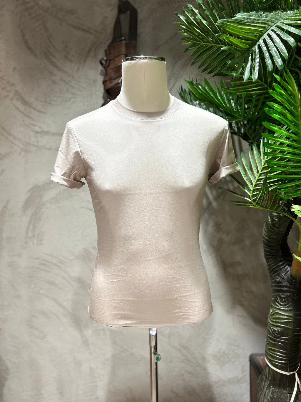 T-SHIRT IN FILO DI SCOZIA - BLU, BIANCO, NERO, MORO, BEIGE, VERDE