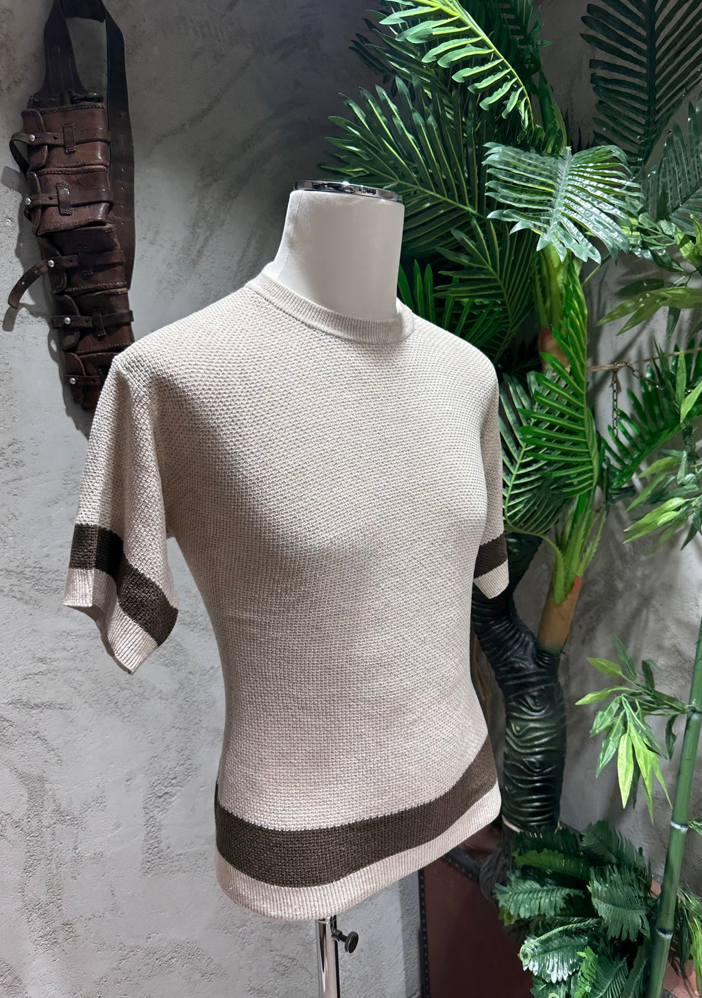 MAGLIA TRAMATA - SABBIA