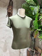 T-SHIRT IN FILO DI SCOZIA - BLU, BIANCO, NERO, MORO, BEIGE, VERDE