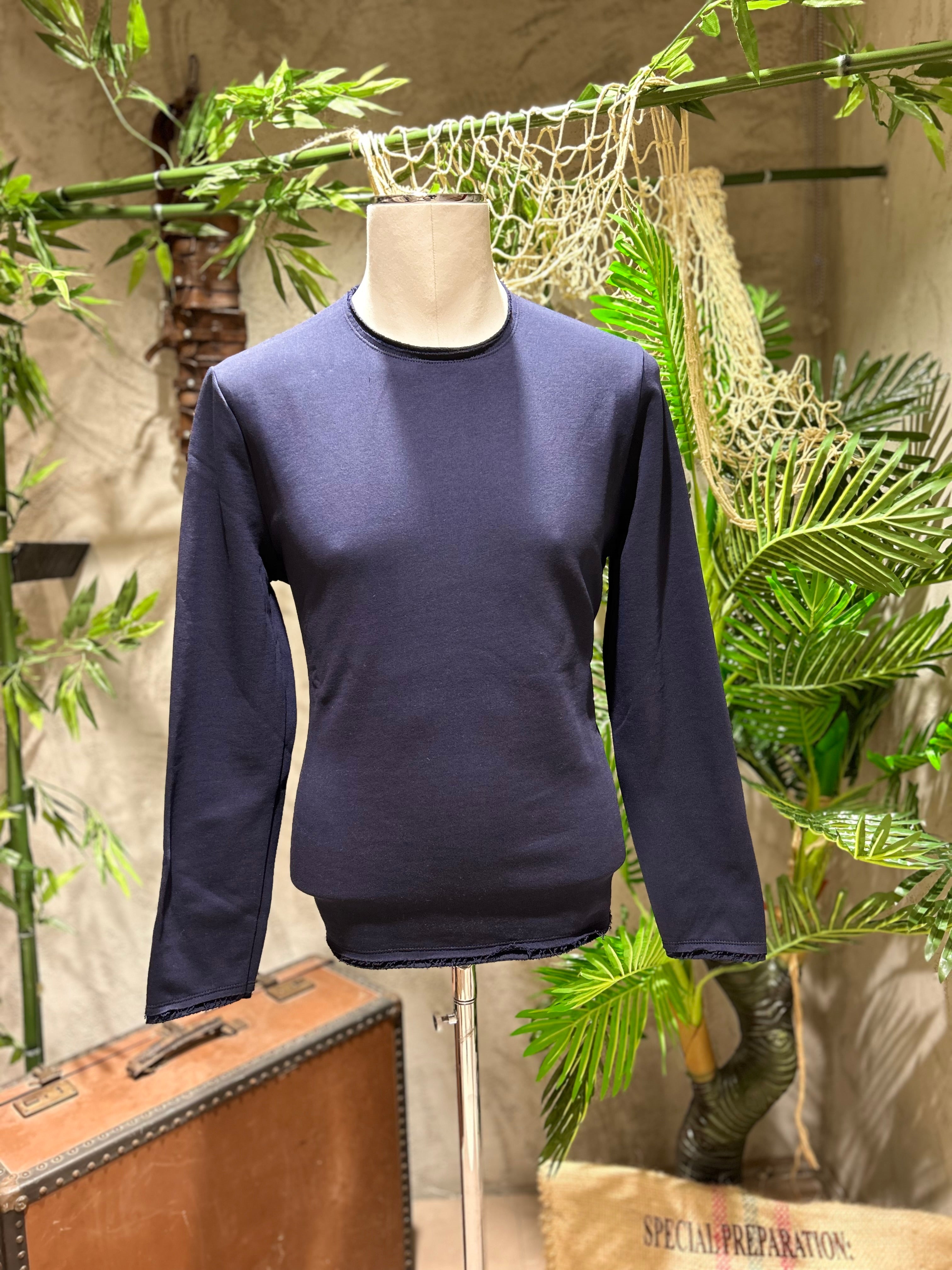 FELPA TAGLIO VIVO - BLU