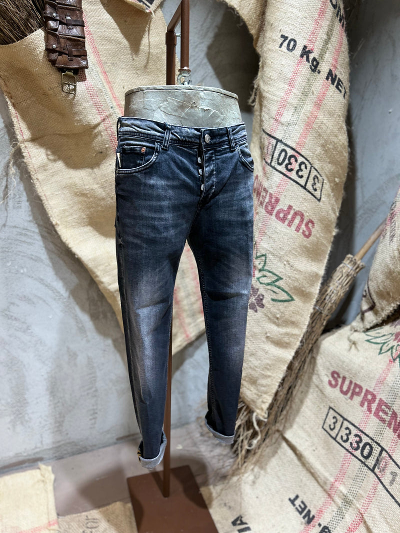 SKINNY DENIM EXCHANGED WASH - GRIGIO