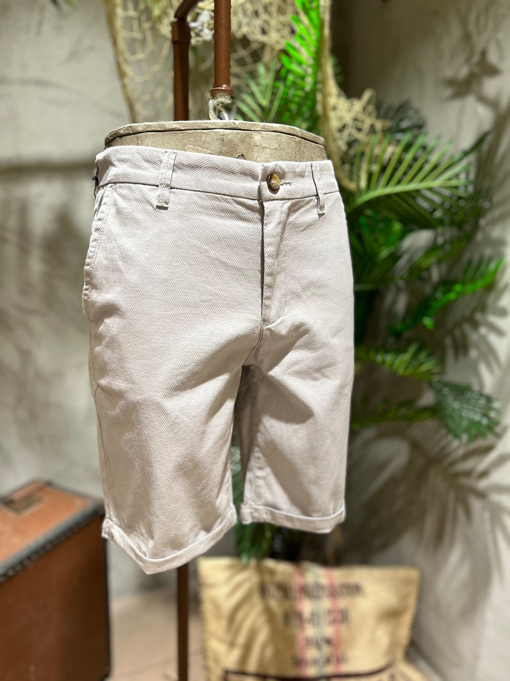 SHORTS NIDO D'APE - BEIGE, FANGO