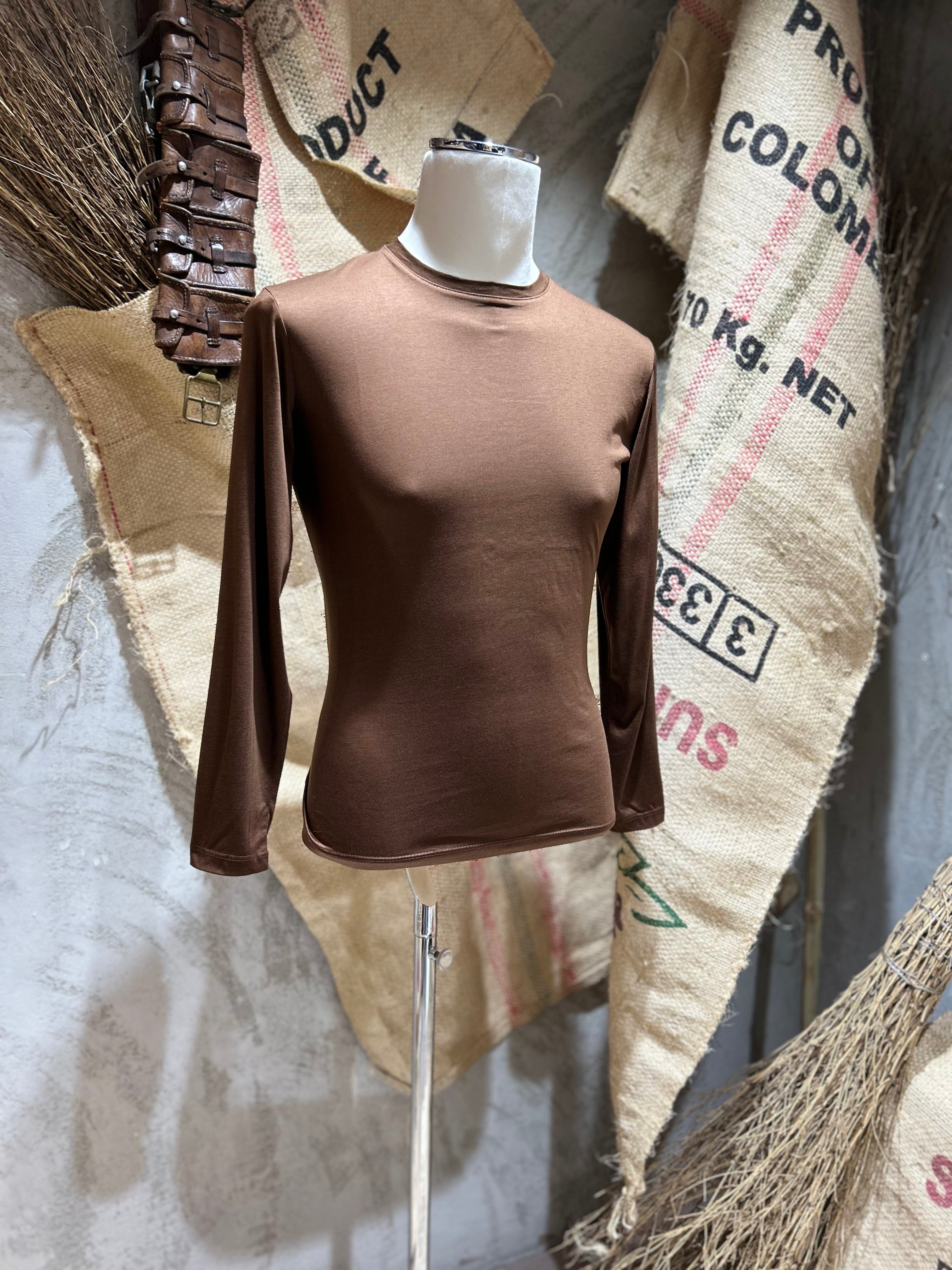 MAGLIA GIROCOLLO IN FILO DI SCOZIA  - MORO BIANCO,SABBIA