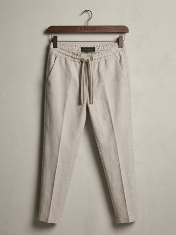 America — Pantalaccio Lino Cotone e Viscosa Carrot Fit