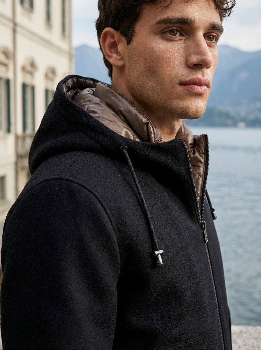 GIUBBOTTO CON INTERNO A CONTRASTO - BEIGE,DARK NAVY