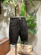 SHORTS IN LINO - NERO