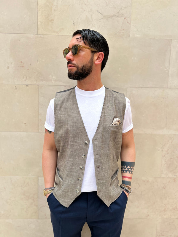GILET MICROFANTASIA - VERDE,BLU