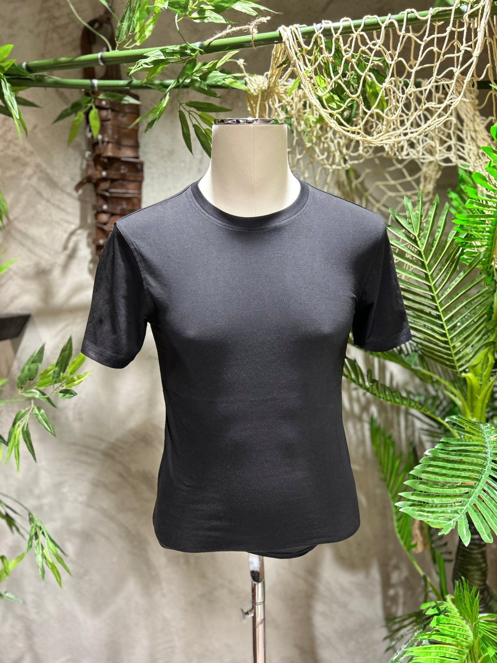 T-SHIRT BASIC IN COTONE - BIANCO, NERO