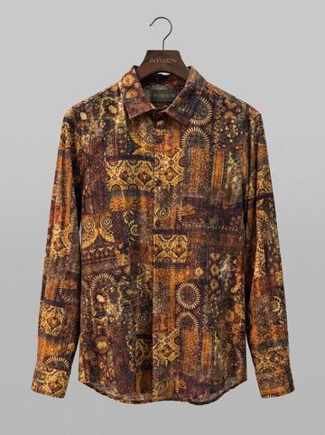 India — Camicia Cotone Lino e Viscosa