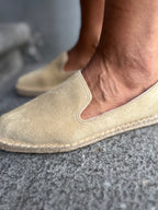 ESPADRILLAS IN SUEDE - SABBIA, LIGHT BROWN