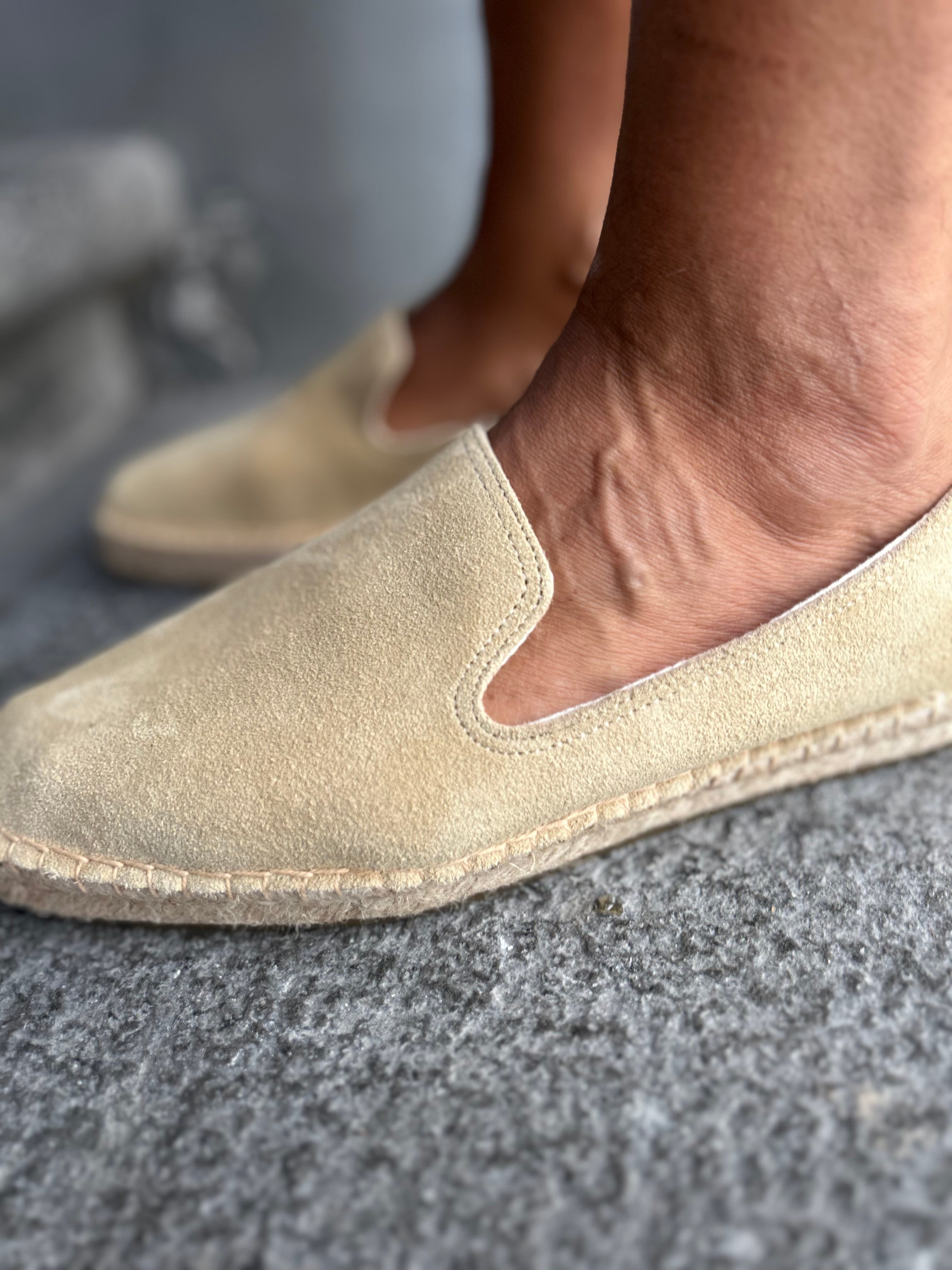 ESPADRILLAS IN SUEDE - SABBIA, LIGHT BROWN