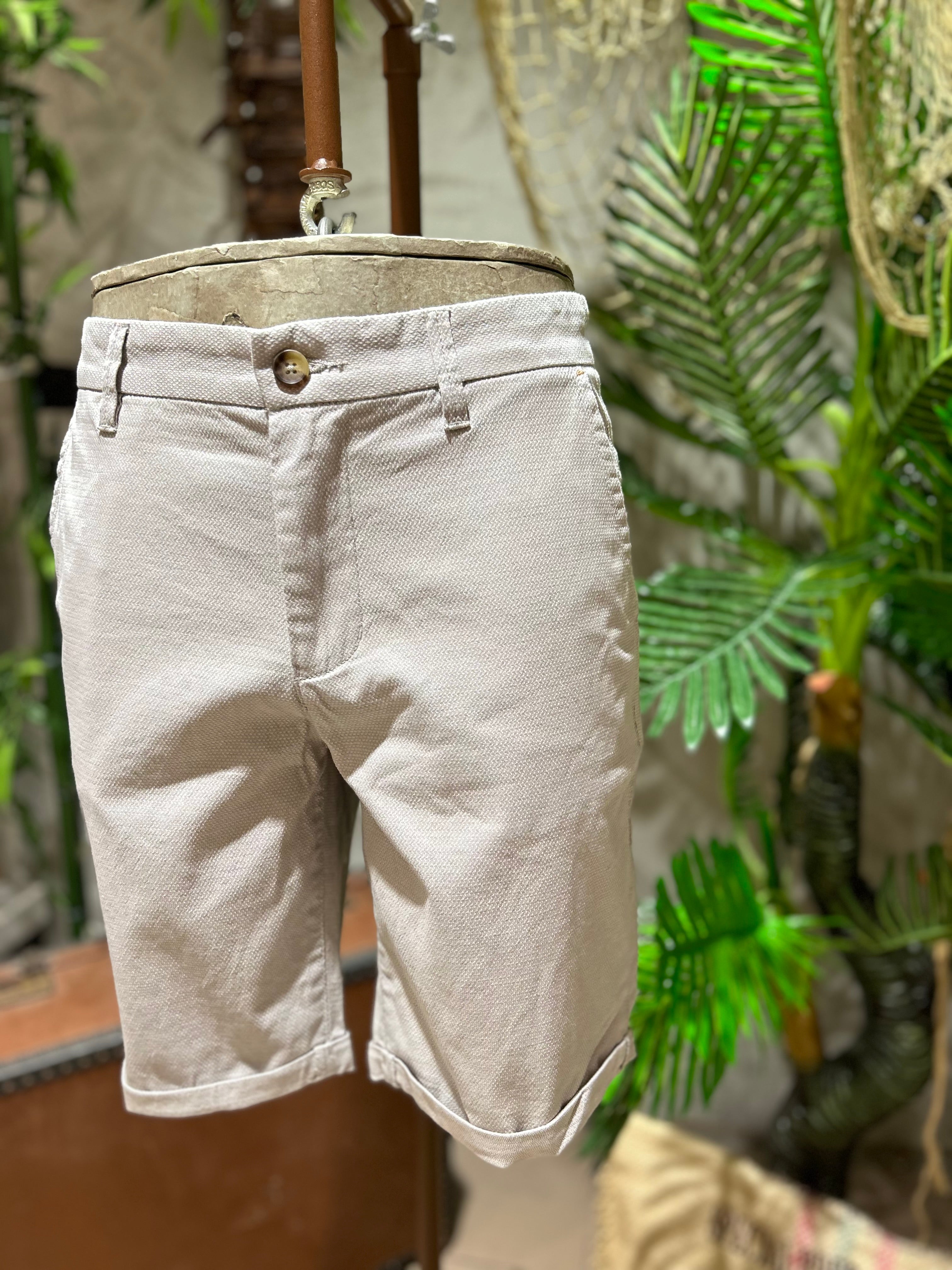 SHORTS NIDO D'APE - BEIGE, FANGO