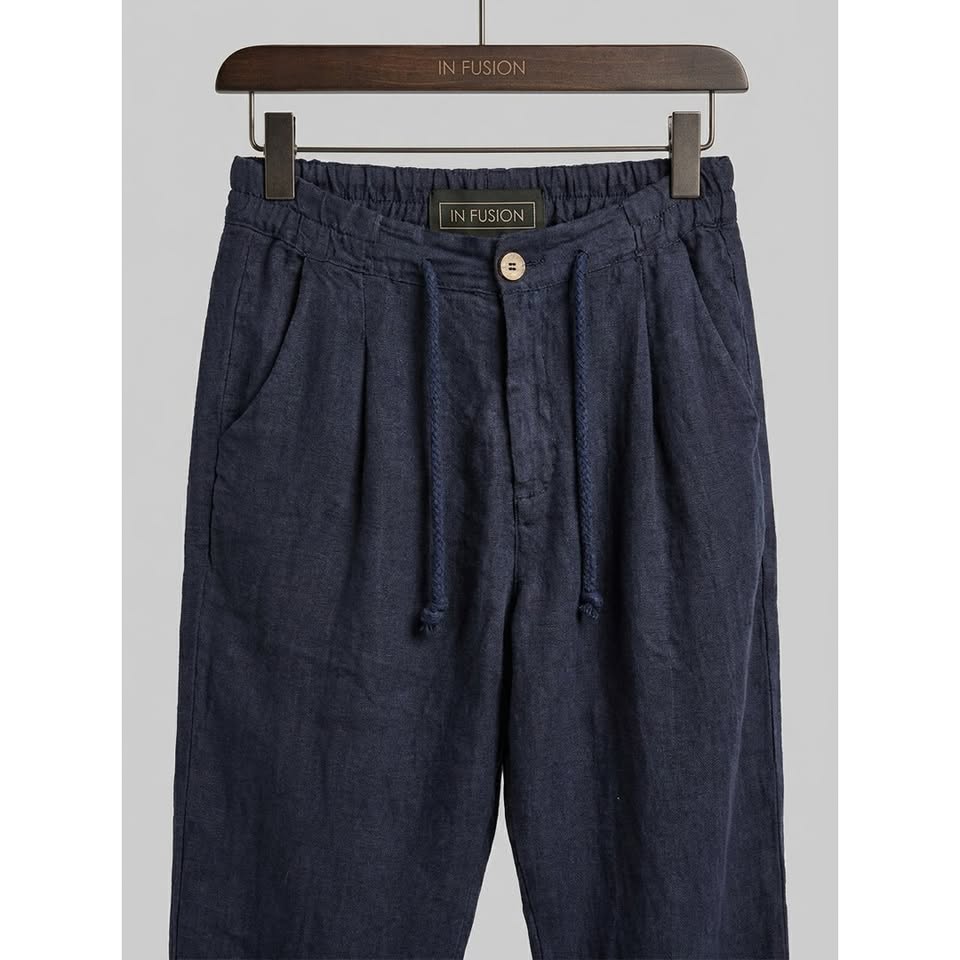 Phuket — Pantaloni 100% Lino Stone Washed Made in Italy
