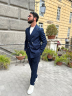 ABITO DOPPIOPETTO - BLU, SABBIA