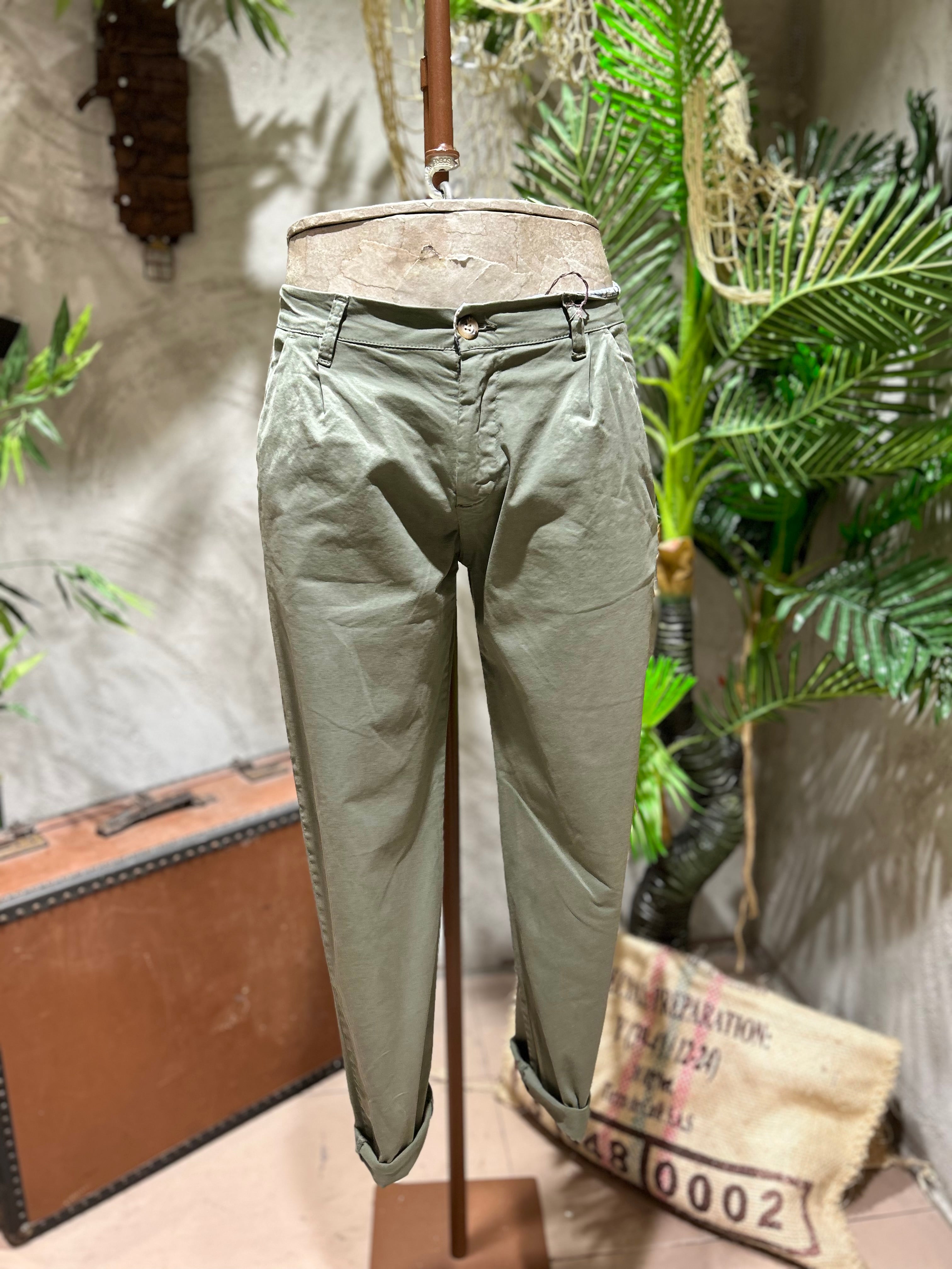 PANTALONI IN COTONE - BLU, SABBIA, VERDE, BIANCO