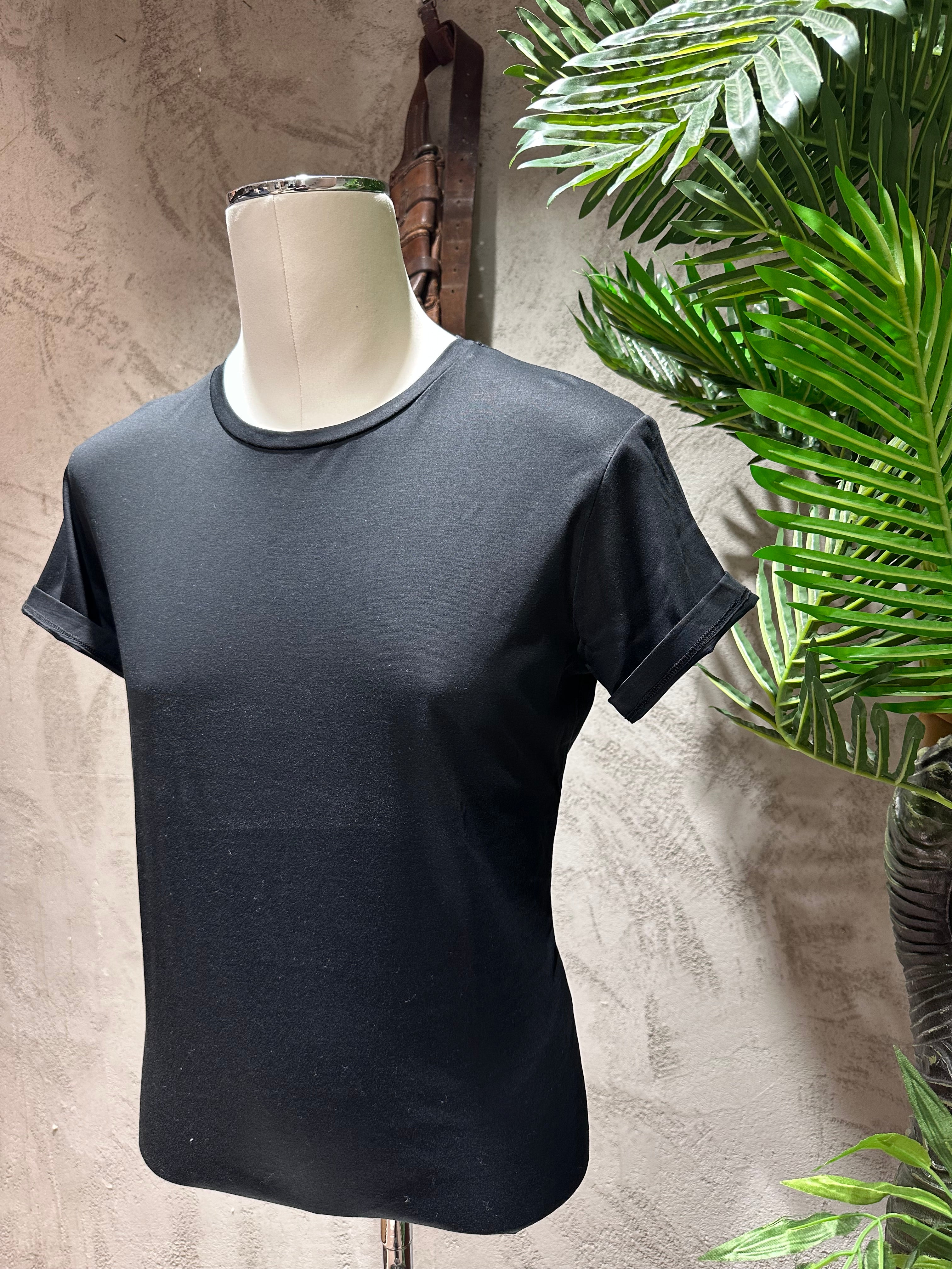T-SHIRT IN FILO DI SCOZIA - BIANCO, NERO, SABBIA, DARK NAVY, GHIACCIO
