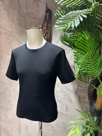 MAGLIA GIROCOLLO - SABBIA,NERO