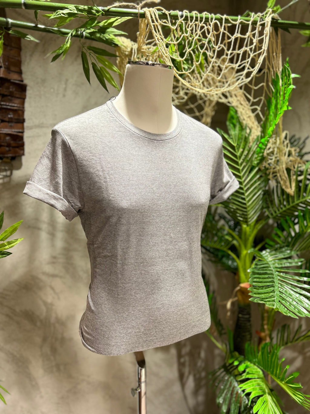T-SHIRT STRIPES - GRIGIO, SABBIA