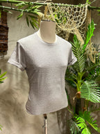 T-SHIRT STRIPES - GRIGIO, SABBIA
