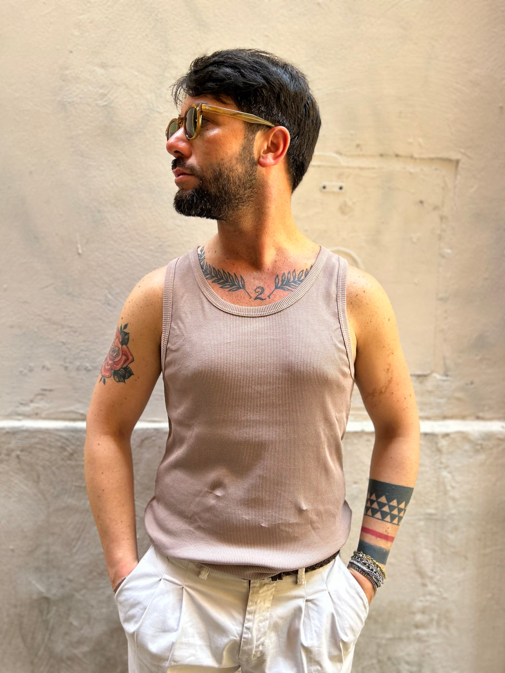 CANOTTA BASIC - TORTORA, NERO, BIANCO