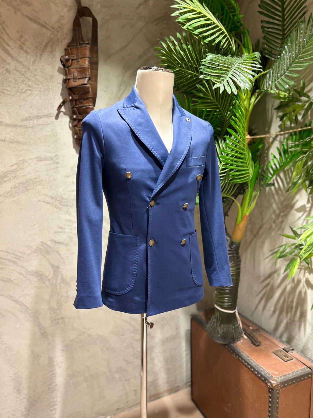 GIACCA DOPPIOPETTO - PANNA,BLU