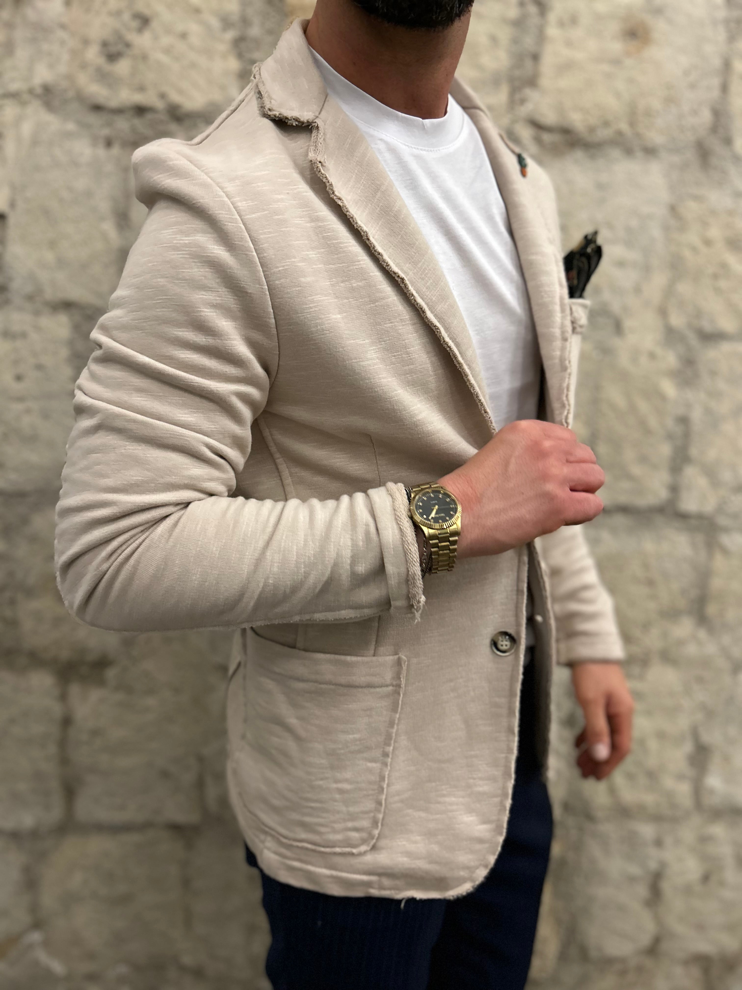 GIACCA TAGLIO VIVO - SABBIA,BLU NAVY,VERDE