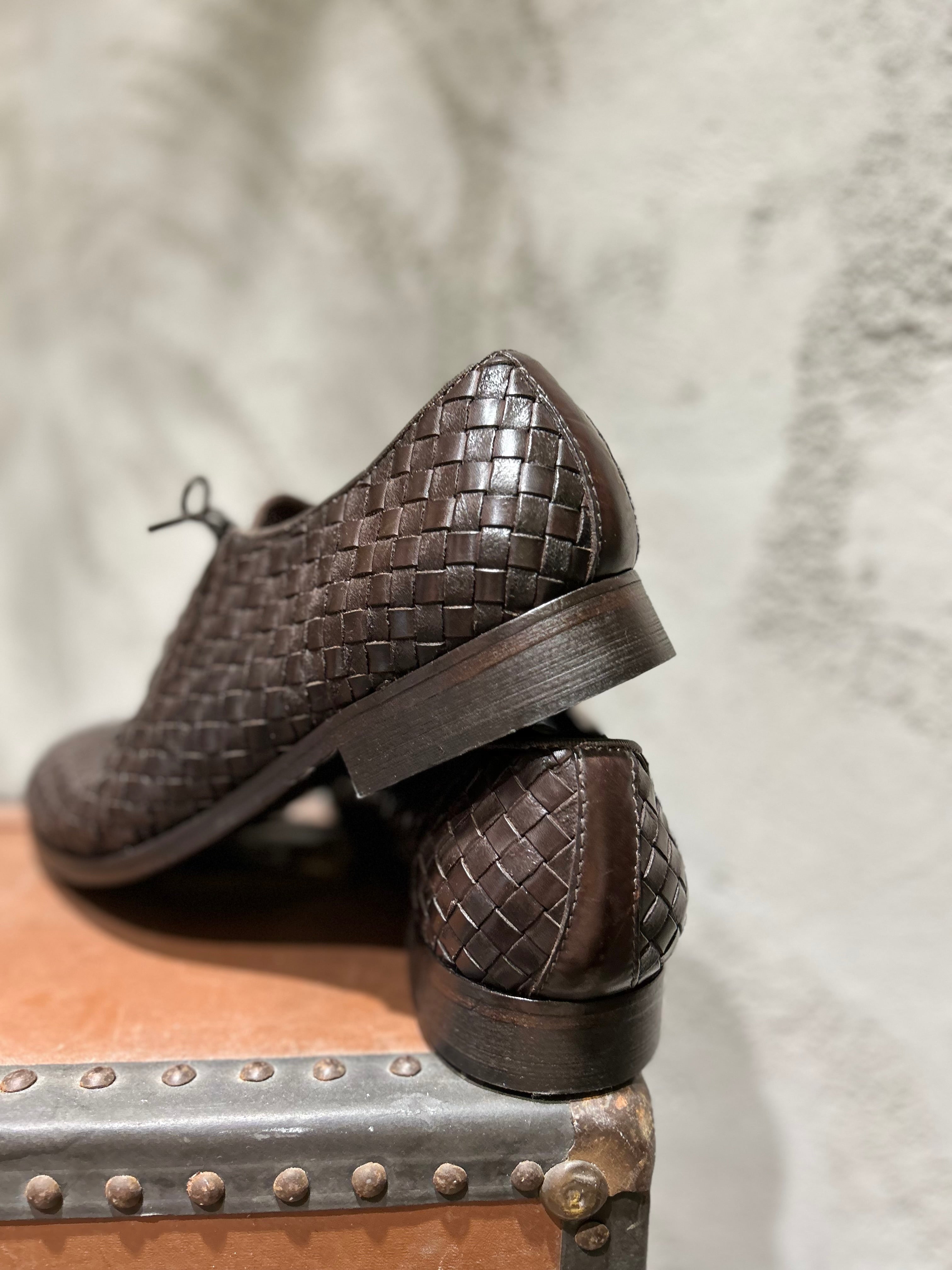 STRINGATA INTRECCIATA  - MARRONE