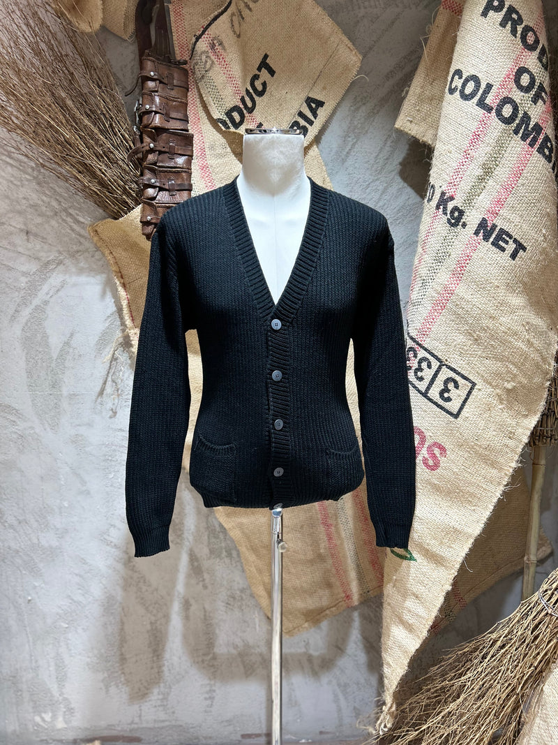 CARDIGAN SCOLLO A V - NERO,CALCE