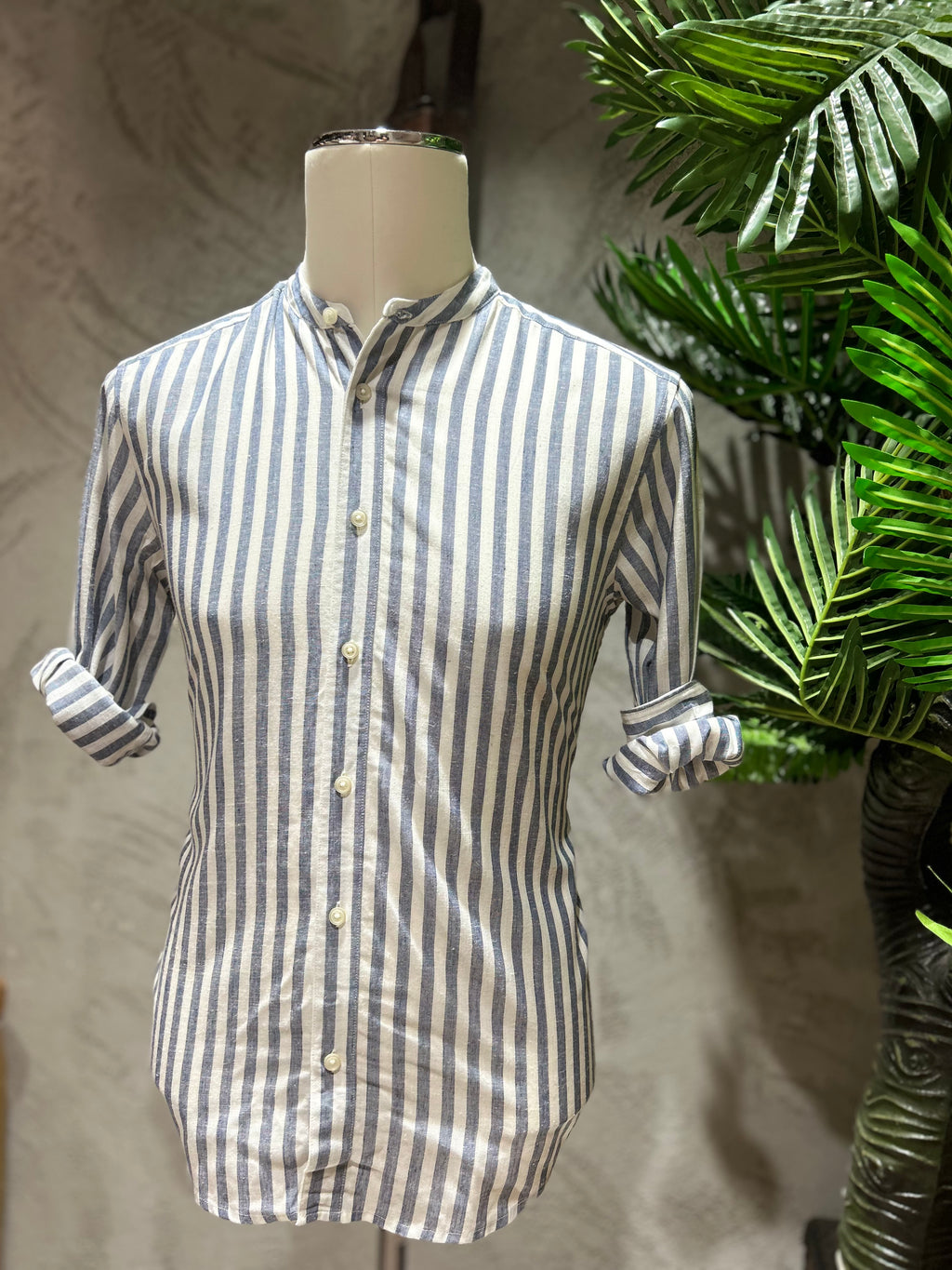 CAMICIA STRIPES - BIANCO/BLU