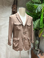 SAHARIANA  MISTO LINO - CACAO