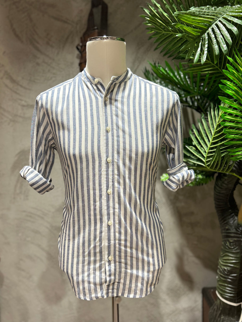 CAMICIA STRIPES - BIANCO/BLU