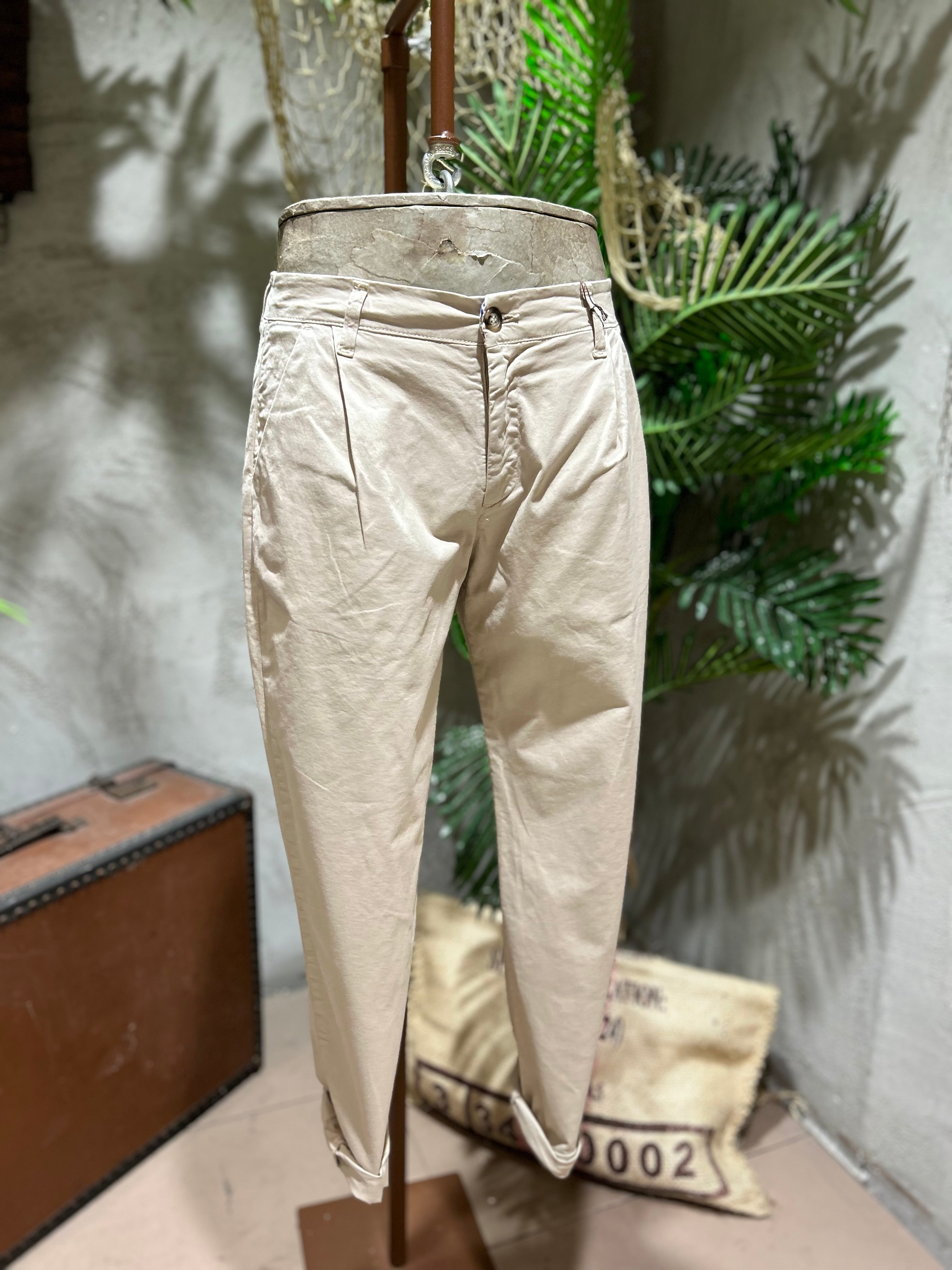 PANTALONI IN COTONE - BLU, SABBIA, VERDE, BIANCO