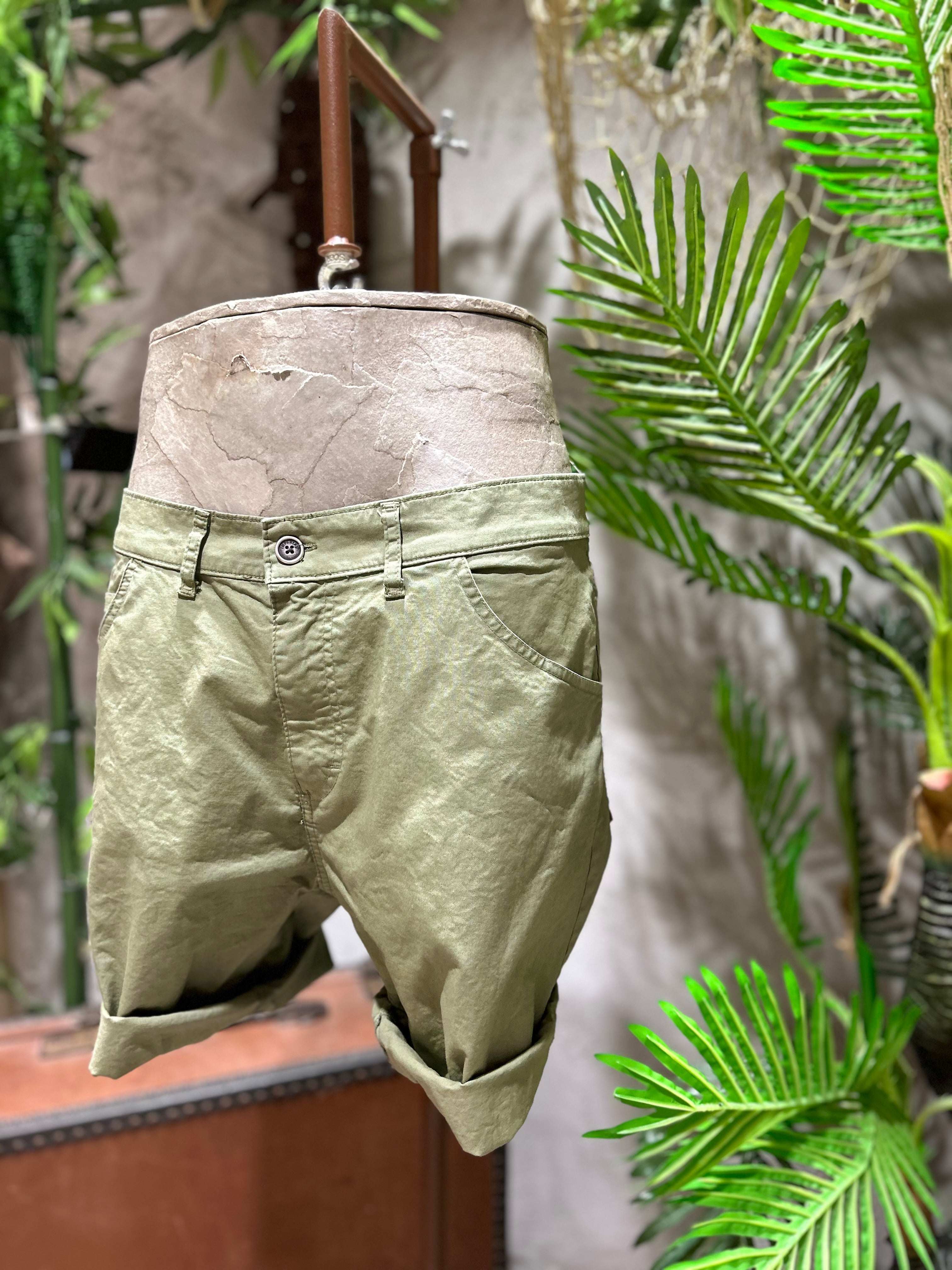 SHORTS IN COTONE - OFF-WHITE, ECRU', SABBIA, KAKI, BLU NAVY