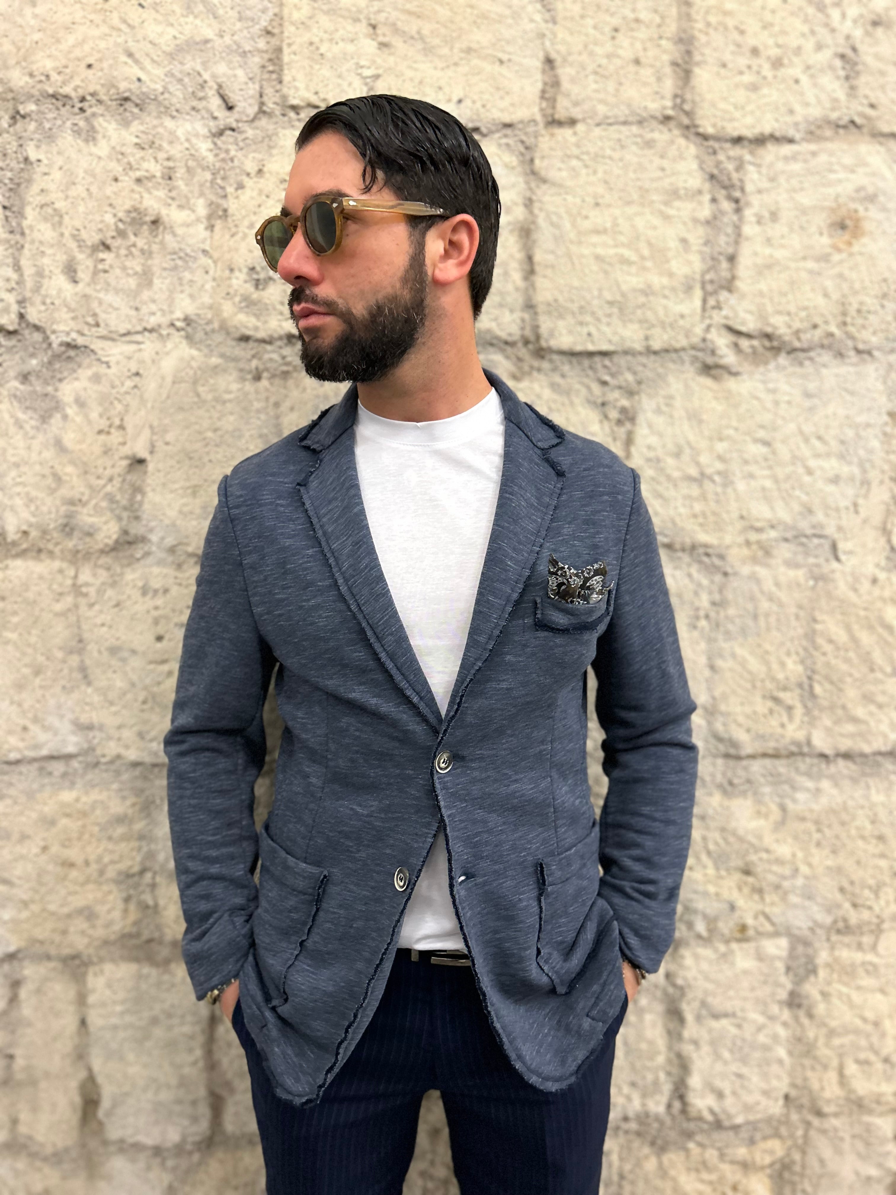 GIACCA TAGLIO VIVO - SABBIA,BLU NAVY,VERDE