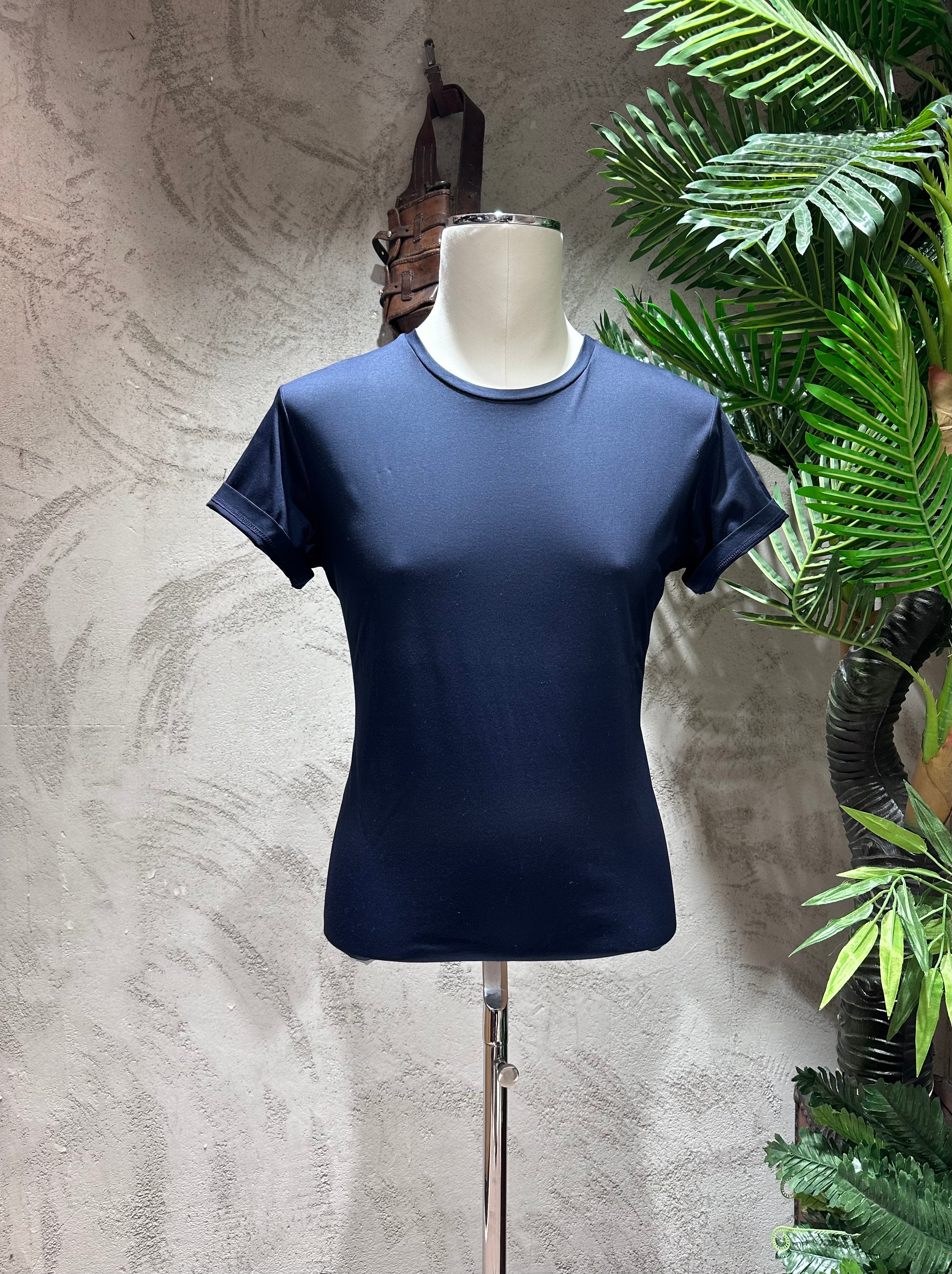 T-SHIRT IN FILO DI SCOZIA - BIANCO, NERO, SABBIA, DARK NAVY, GHIACCIO