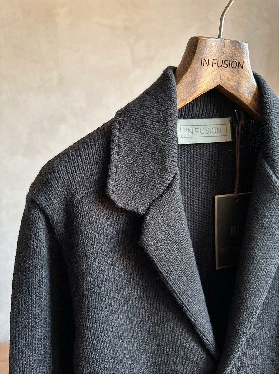 CARDIGAN NIDO D'APE - NERO