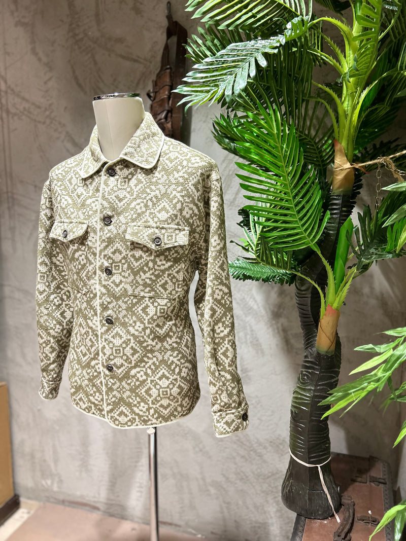 OVERSHIRT TRAMATA - VERDE/BIANCO
