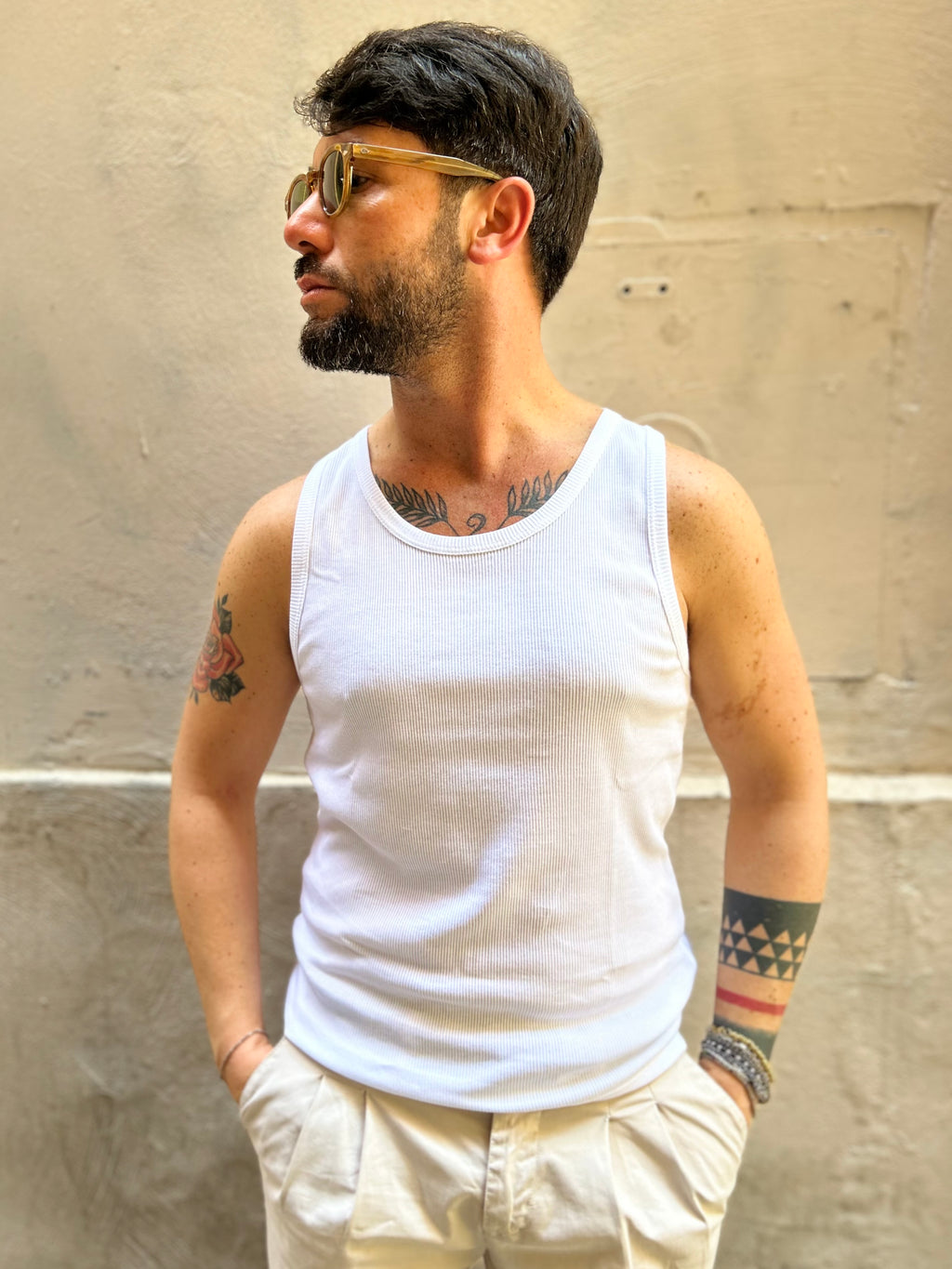 CANOTTA BASIC - TORTORA, NERO, BIANCO