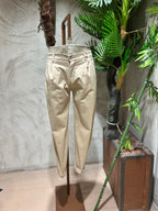 PANTALONI IN COTONE - PANNA,SABBIA,BLU