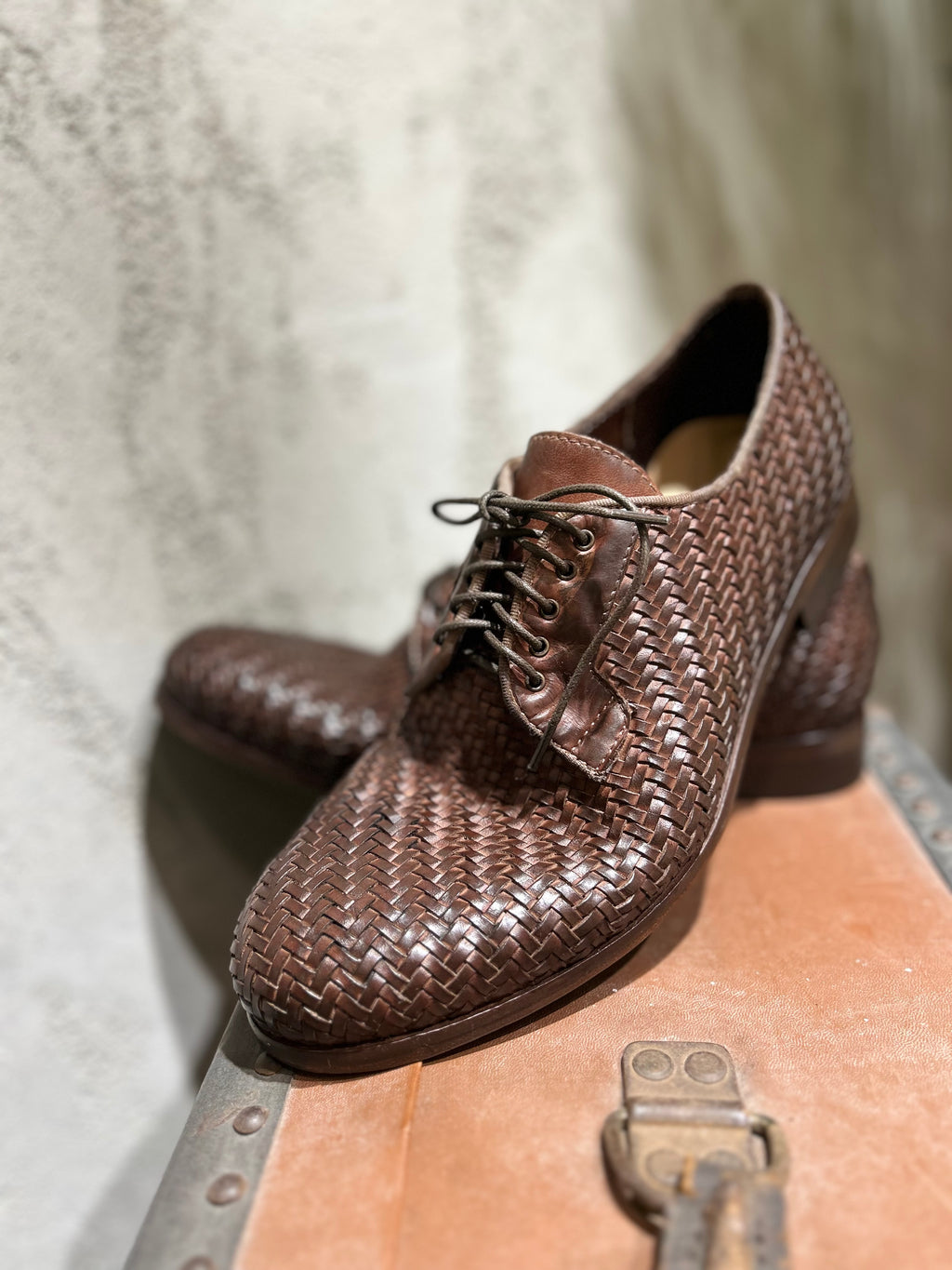 STRINGATA MINI INTRECCIO  - CUOIO